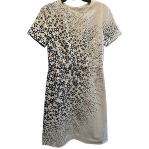 Lands' End White Dress with Blue and Red Star Pattern SZ 8